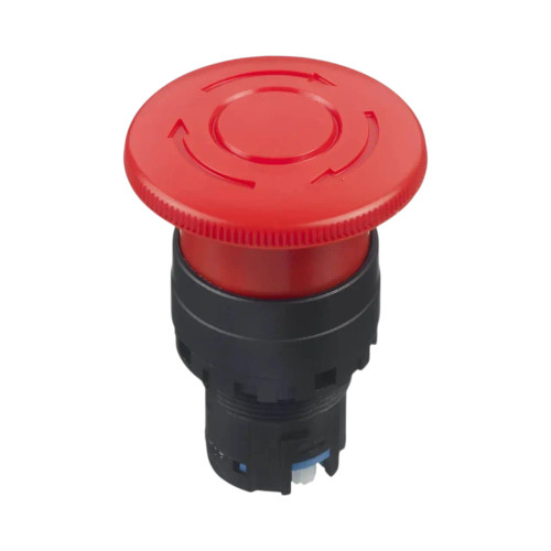 IDEC HW 40mm Emergency Stop Pushbutton Operator, Push-Lock Turn-Reset, Red