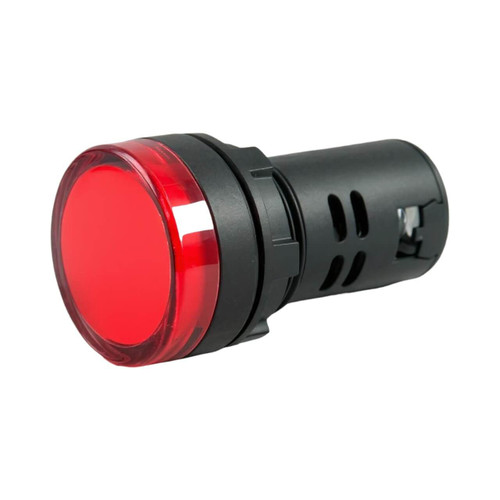 SEL 22DS LED Pilot Light, Red, 12V AC/DC, 22mm Cutout, IP65, Panel Mount