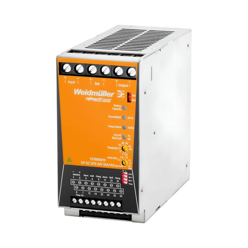 Weidmuller CP DC UPS Uninterruptible Power Supply, DIN Rail Mount, 24V DC, 480W, 20/10A