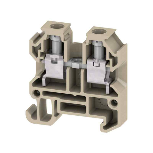 Weidmuller AKZ 4 Feed-Through Terminal Block, 4mm², 400V, 32A, Screw Connection, Beige, DIN Rail TS 15