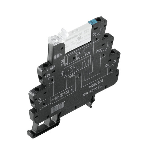 Weidmuller TRS DIN Rail Relay Module, 24V DC Input, 250V AC/6A Output, 1 Changeover Contact, with LED