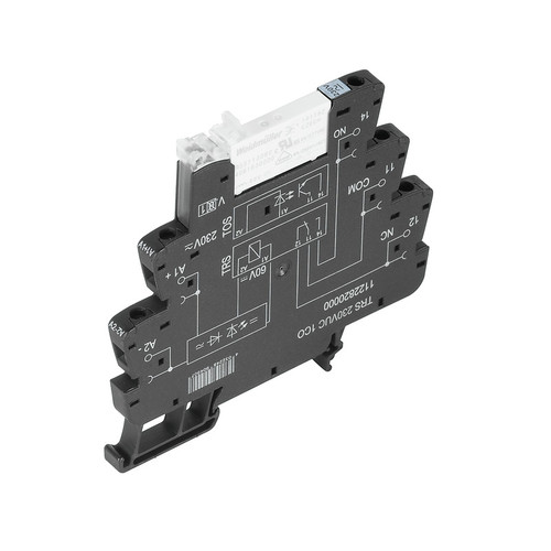 Weidmuller TRS DIN Rail Relay Module, 24V AC/DC Input, 250V AC/6A Output, 1 Changeover Contact, with LED