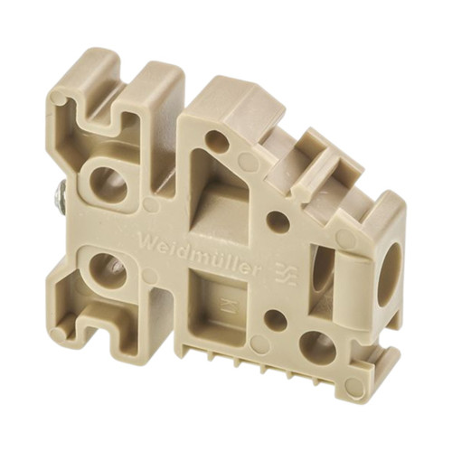 Weidmuller EWK 1 End Bracket, Beige, Screw Clamp, TS 32 DIN Rail Mount