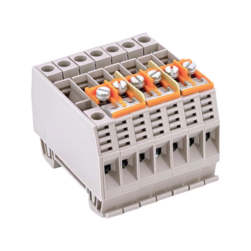 Weidmuller CTTERM Pre-Assembled CT Terminal Block, 3-Phase with Neutral, TS 35 DIN Rail Mount
