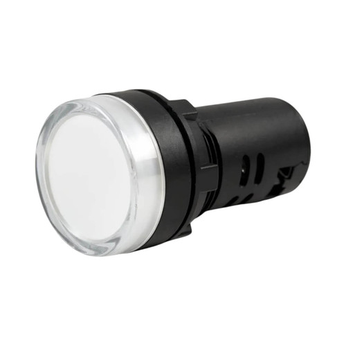 SEL 22DS LED Pilot Light, White, 48V AC/DC, 22mm Cutout, IP65, Panel Mount