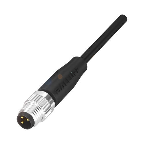 Balluff BCC Single Ended Cable, M8 Male Straight, 3-Pin, Unshielded, A-Coded, 2m, PUR Black, 60V, IP67/P69K