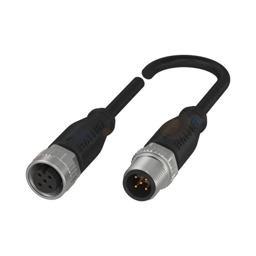Balluff BCC Double-Ended Cable, M12 Female to M12 Male, 5-Pin, Unshielded, A-Coded, 30m PUR Black, 60V, IP67