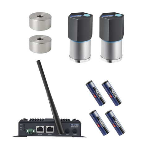 Advantech WISE-2410 Condition Monitoring Wireless Sensor Start Kit, 2 x Sensor, 1 x LoRawan Gateway