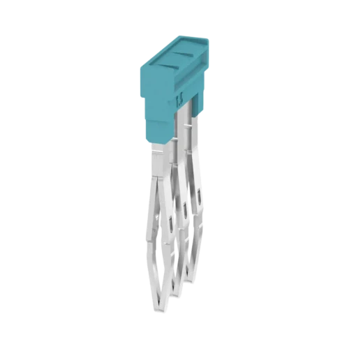 Weidmuller ZQV 1.5N Plug-In Cross-Connector for Terminal Blocks, 3 Pole, 17.5A, Blue
