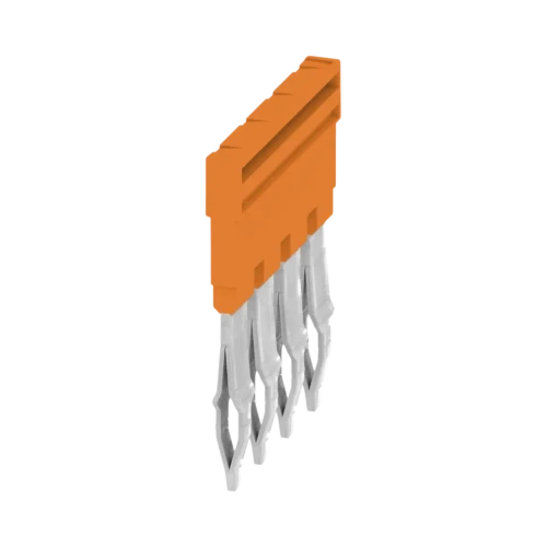 Weidmuller ZQV 4N Plug-In Cross-Connector for Terminal Blocks, 4 Pole, 400V, 32A, Orange