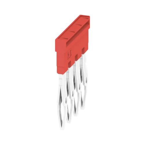 Weidmuller ZQV 2.5N Plug-In Cross-Connector for Terminal Blocks, 4 Pole, 400V, 24A, Red