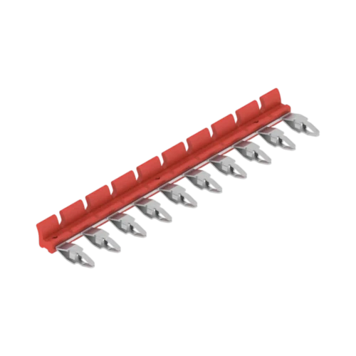 Weidmuller TERMSERIES Plug-In Cross-Connector for Relay Sockets, 10 Pole, 300V, 17.5A, Red