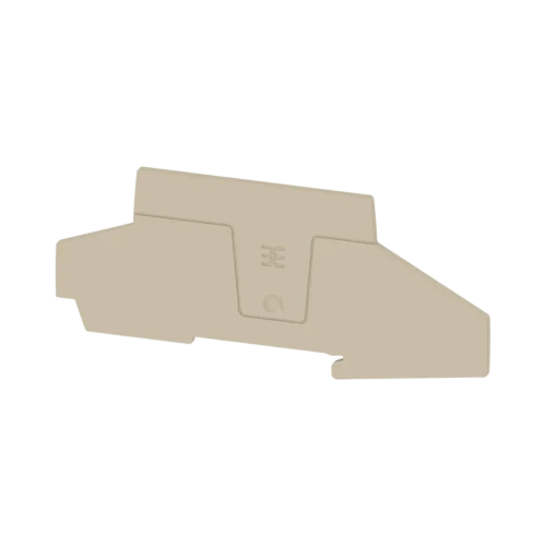 Weidmuller AEP 2T 4 FS End Plate for A2T 4 Fuse Terminal Blocks, Snap-On, Beige