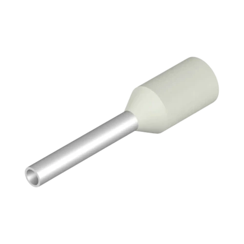 Weidmuller Wire End Ferrule with Plastic Collar, 0.5mm², 14mm Length, White, Reel of 4200
