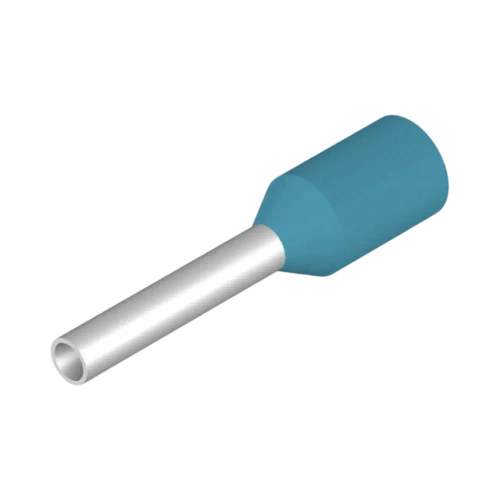Weidmuller Wire End Ferrule with Plastic Collar, 0.75mm², 14mm Length, Light Blue, Pack of 500