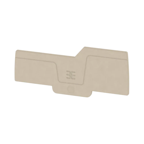 Weidmuller AEP IO22 End Plate for A-Series Terminal Blocks, Snap-On, Beige