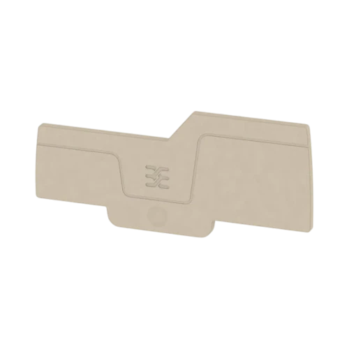 Weidmuller AEP IO21 End Plate for A-Series Terminal Blocks, Snap-On, Beige