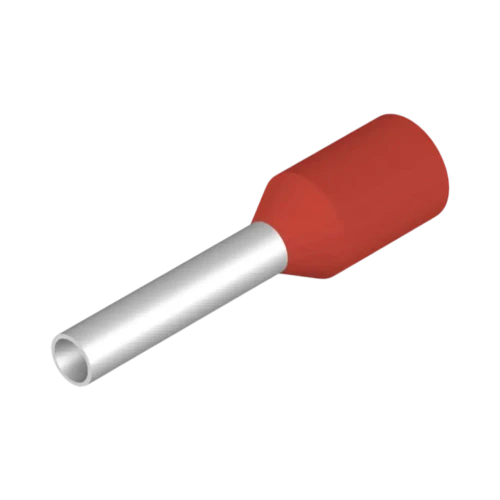 Weidmuller Wire End Ferrule with Plastic Collar, 1mm², 14mm Length, Red, Reel of 4200