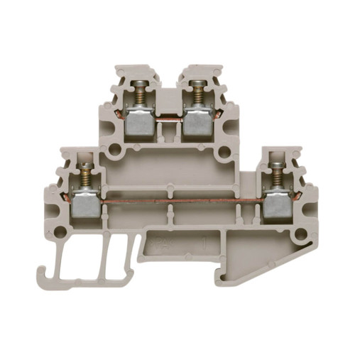 Weidmuller WDK 1.5/R Multi-Tier Mini Terminal Block, 1.5mm², 16A, 400V, 2 Level, Beige