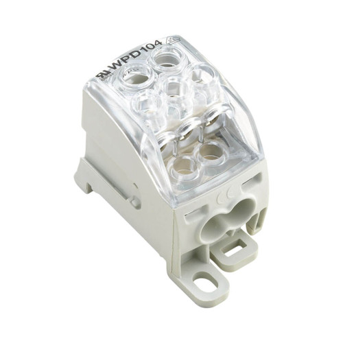Weidmuller WPD 104 Potential Distribution Terminal Block, 25mm², 7 Connections, 164A, 1000V, Grey
