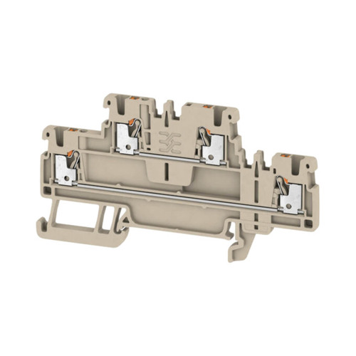 Weidmuller A2T 1.5 Double Level Feed-Through Terminal Block, 1.5mm², 500V, 16A, Ex Rated, Beige