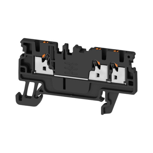 Weidmuller A3C 1.5 Feed-Through Terminal Block, PUSH IN, 1.5mm², 500V, 17.5A, 3-Connection, Ex Rated, Black