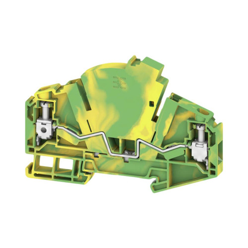 Weidmuller WTTB 6 PE Earthing Terminal Block, Screw Connection, 6mm², 500V, Green/Yellow