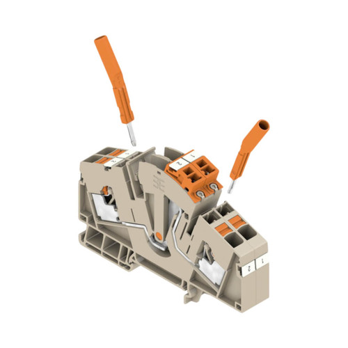 Weidmuller Plug-In Test Socket for Instrument Transformer Terminal Blocks, Orange