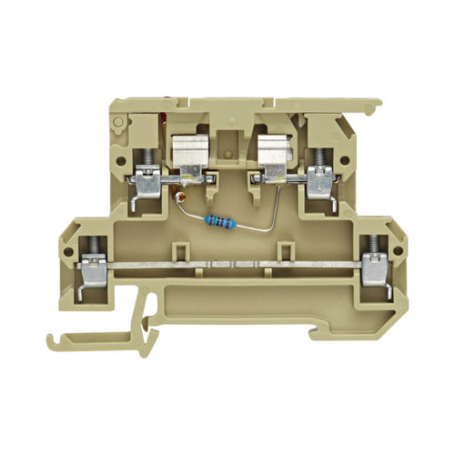Weidmuller KDKS1/35 Fuse Terminal Block, 2-Level, 4mm², 6.3A, 24V DC, Beige