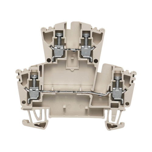 Weidmuller WDK 2.5/D Terminal Block with Diode, 2.5mm², 10A, 400V, 2-Level, Beige