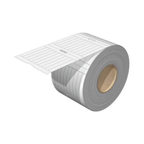 Weidmuller ELS 7/40 MultiMark Cable Insert Markers, 40 x 6.3mm, White, Roll of 3000