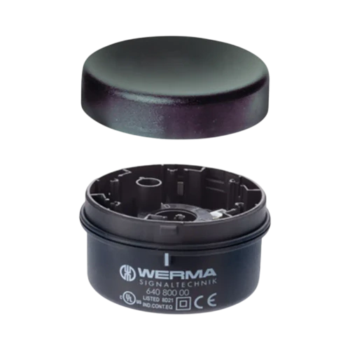 WERMA KombiSIGN 71/72 Base Mount Terminal Element, 12-230V AC/DC, Black