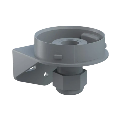 WERMA EvoSIGNAL Mini Wall Mount Bracket with Cable Gland, Grey