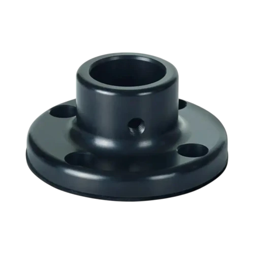 WERMA MST 71 Base for 25mm Tube, Aluminium, Black, 70mm Diameter
