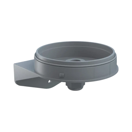 WERMA EvoSIGNAL Maxi Angled Wall Mount Bracket with Cable Gland, Grey