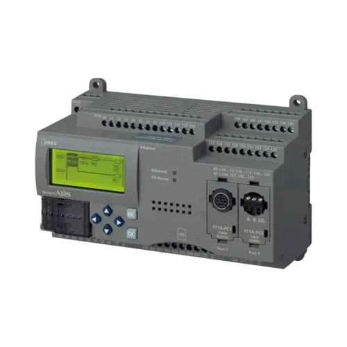 IDEC FT1A SmartAXIS Pro Micro PLC, 48 I/O, Transistor Source Output, Built-in LCD/Keypad