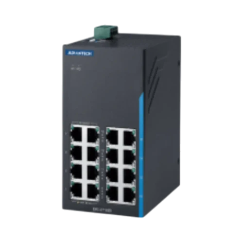 Advantech EKI Unmanaged Industrial Ethernet Switch, 16x 10/100M RJ45, 12-48V DC