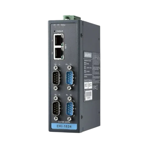 Advantech EKI-1524I 4-Port RS-232/422/485 Serial Device Server, Dual 10/100 Mbps Ethernet Ports