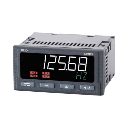 Lumel N32O Pulse/Frequency/Speed Digital Panel Meter, RS-485, 4 Relay Outputs, 92 x 45 mm