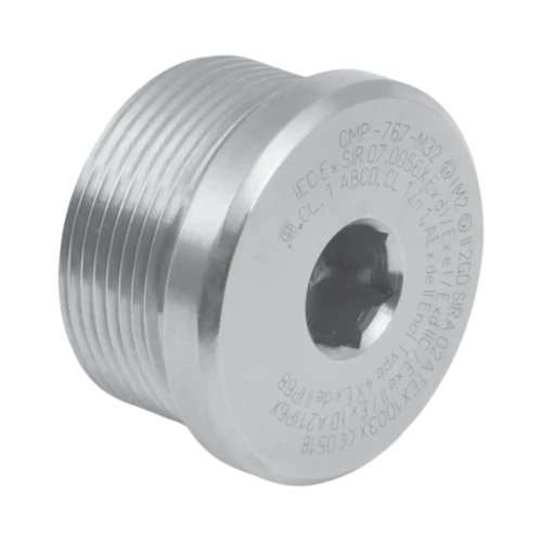 CMP 767 Dome Stopper Plug, NPT 3/4", Nickel Plated Brass, Ex Rated