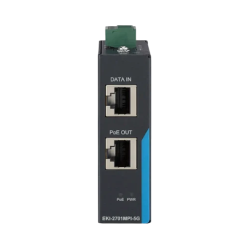 Advantech EKI-2701MPI-5G Multi-Speed PoE Injector, Up to 5Gbps, IEEE 802.3af/at/bt