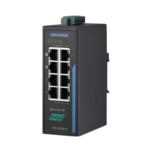 Advantech EKI-5528I-EI Managed Ethernet Switch, 8-Port, EtherNet/IP, 12-48V DC, Wide Temp
