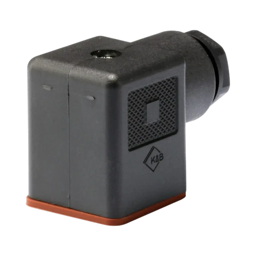 Danfoss AKS/MBS Angled PG9 Electrical Connector with Knife Contacts and Gasket