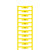 Weidmuller WAD 5 MC B GE/SW Terminal Marker with Lightning Flash, 5mm, Yellow/Black, Snap-On