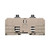 Weidmuller WFF 300 Feed-Through Terminal Block, 300mm², 520A, 1000V, Bolt Connection, DIN Rail Mount, Beige