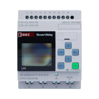 IDEC FL1F SmartRelay PLC, 12 I/O, 24V AC/DC, Analog Inputs, Relay