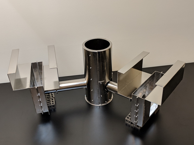 This shield was manufactured to shield the spherical neutron polarimetry device from stray magnetic fields.