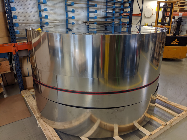 The shield will act as a defense against the ambient magnetic fields which affect the SQUIDs located inside the experiment.