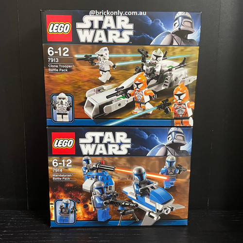 LEGO 7913 7914 - Star War Clone Trooper™ & Mandalorian™ Battle Pack Bundle