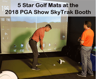 5 Star Perfect ReACTION Golf Mat in the SkyTrak PGA Show Booth